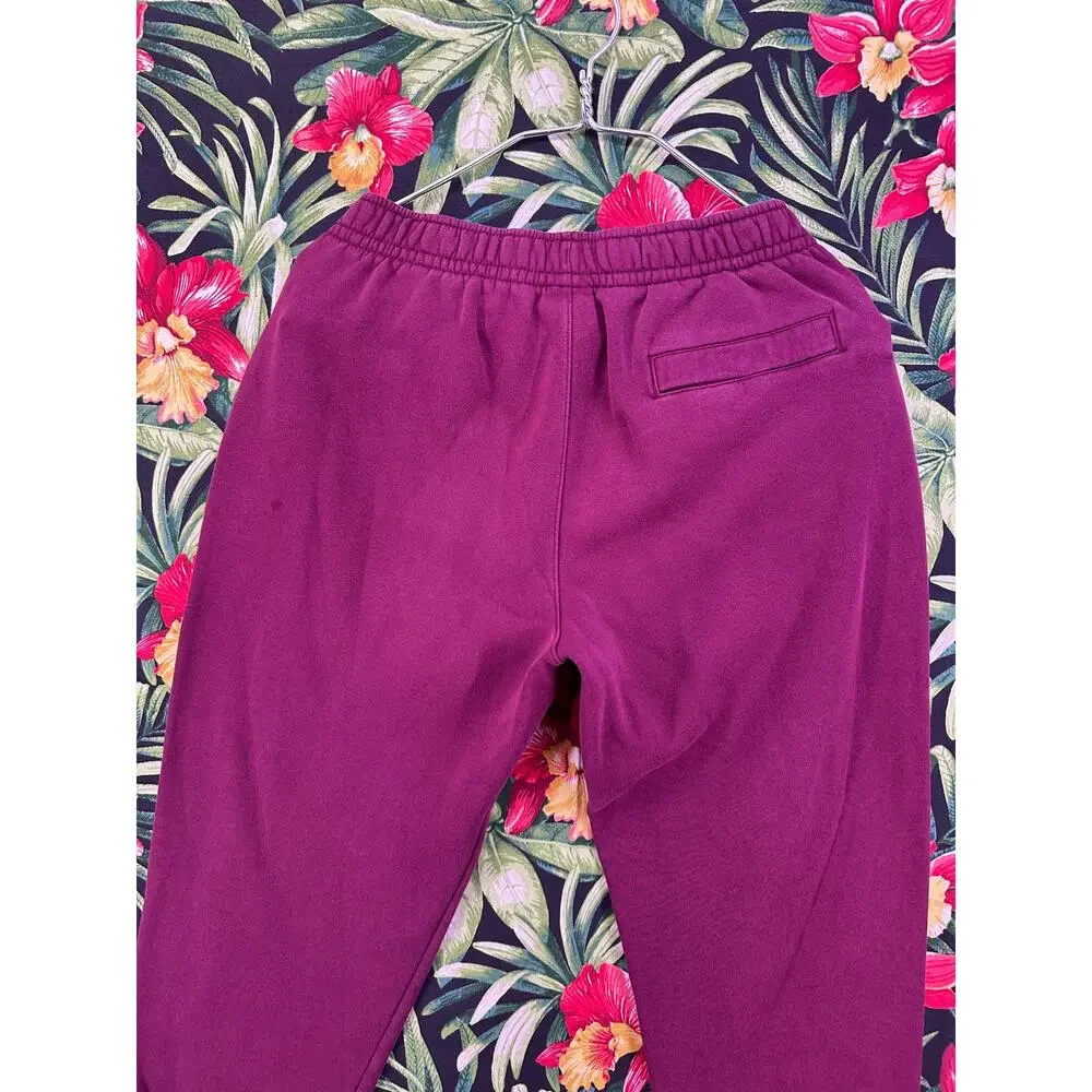 Nike Burgundy White Swoosh Sweatpants Size Medium